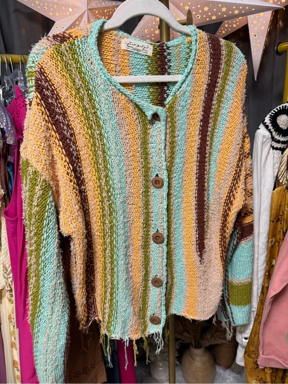 NWOT Free People Baja Cardi-Brandy Brook Combo